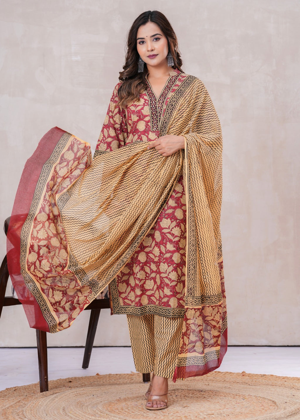 Cotton Hand block Printed Kurti