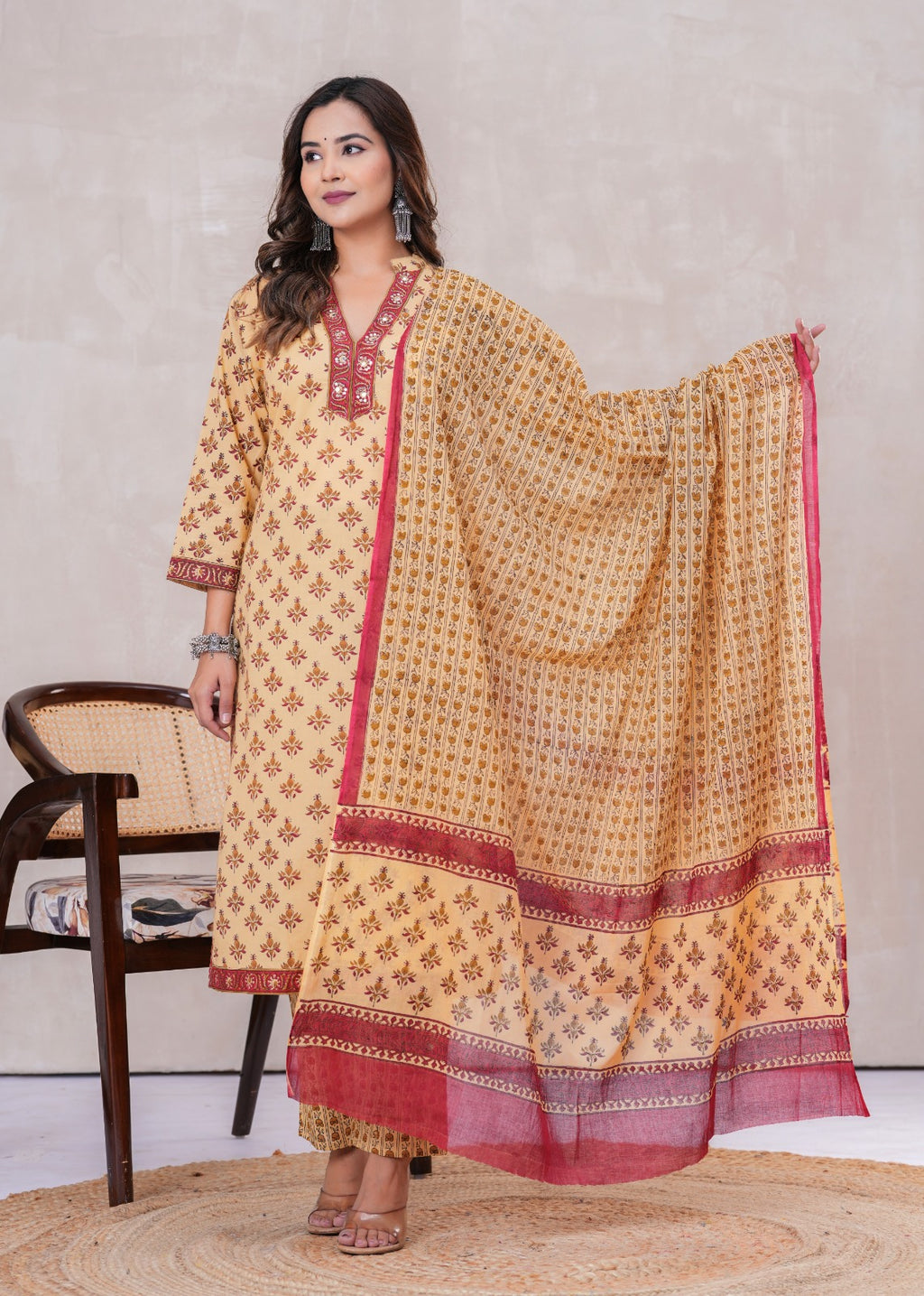 Cotton Hand block Printed Kurti