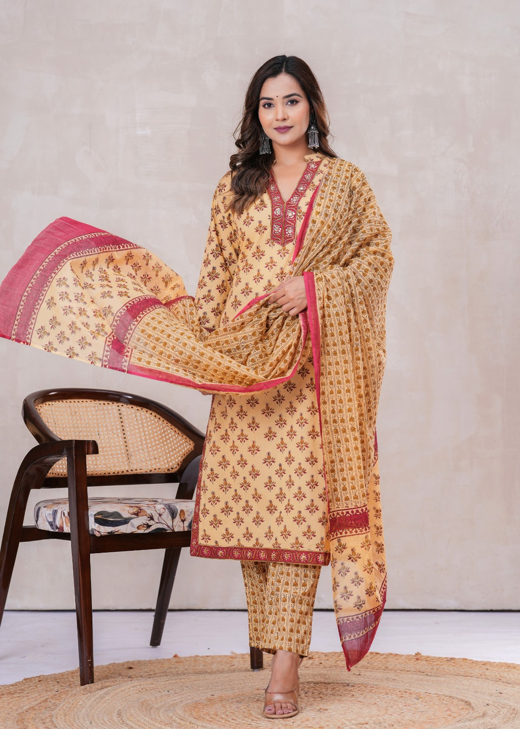 Cotton Hand block Printed Kurti